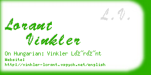 lorant vinkler business card